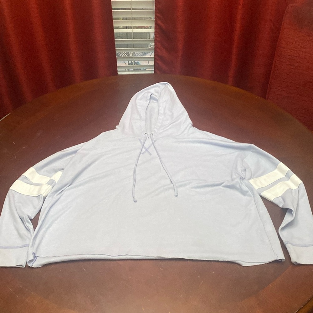 SO long sleeve shirt with hoodie. Size: large